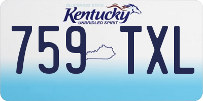 KY license plate 759TXL