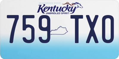 KY license plate 759TXO