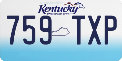 KY license plate 759TXP