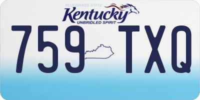 KY license plate 759TXQ