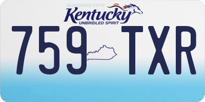 KY license plate 759TXR