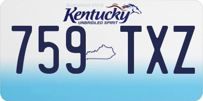 KY license plate 759TXZ
