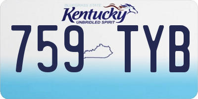 KY license plate 759TYB