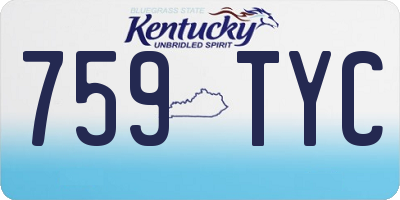 KY license plate 759TYC