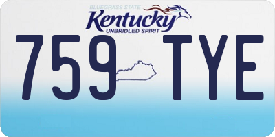 KY license plate 759TYE