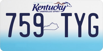 KY license plate 759TYG