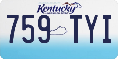 KY license plate 759TYI