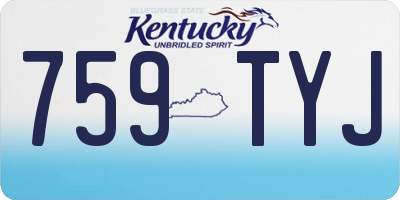 KY license plate 759TYJ