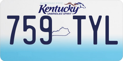 KY license plate 759TYL