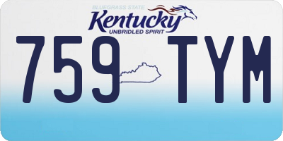 KY license plate 759TYM