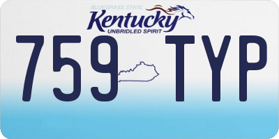KY license plate 759TYP