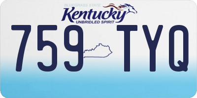 KY license plate 759TYQ
