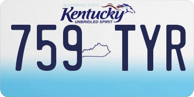 KY license plate 759TYR