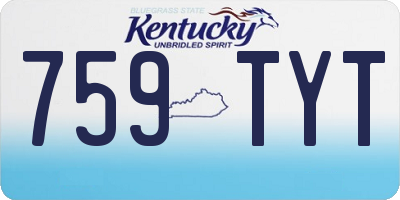 KY license plate 759TYT