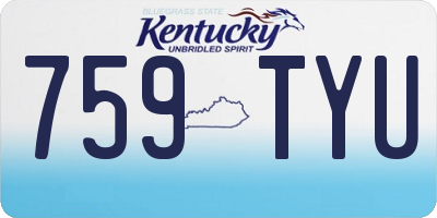 KY license plate 759TYU