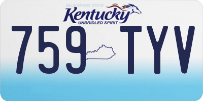 KY license plate 759TYV