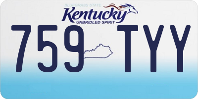 KY license plate 759TYY