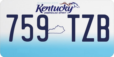 KY license plate 759TZB