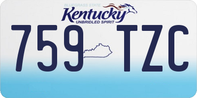 KY license plate 759TZC