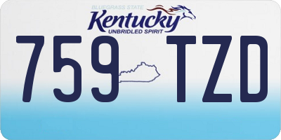 KY license plate 759TZD