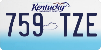 KY license plate 759TZE