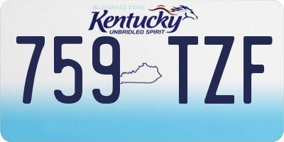 KY license plate 759TZF