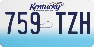 KY license plate 759TZH