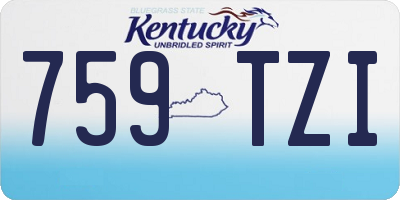 KY license plate 759TZI