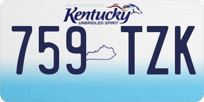 KY license plate 759TZK