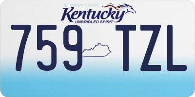 KY license plate 759TZL