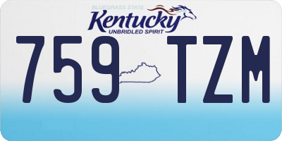KY license plate 759TZM