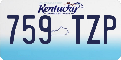 KY license plate 759TZP