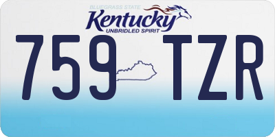 KY license plate 759TZR