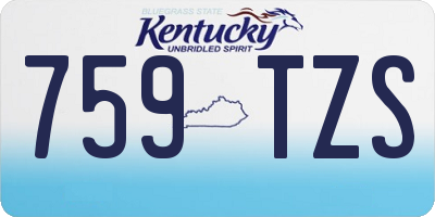 KY license plate 759TZS