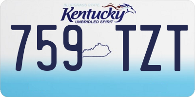 KY license plate 759TZT
