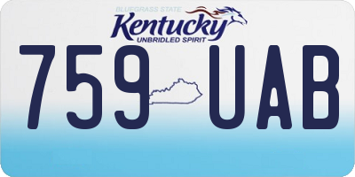 KY license plate 759UAB