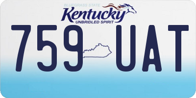 KY license plate 759UAT
