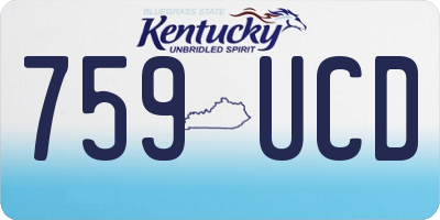 KY license plate 759UCD