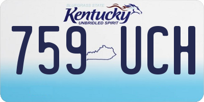 KY license plate 759UCH