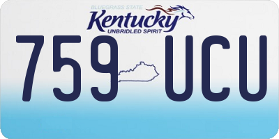 KY license plate 759UCU