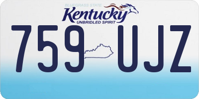 KY license plate 759UJZ