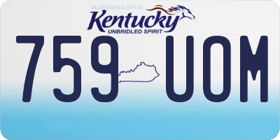 KY license plate 759UOM