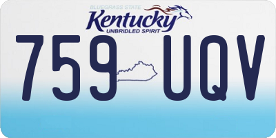 KY license plate 759UQV