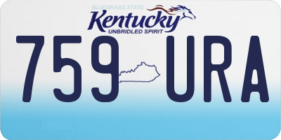 KY license plate 759URA