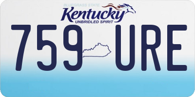 KY license plate 759URE