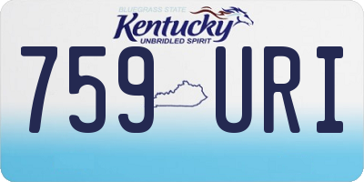 KY license plate 759URI