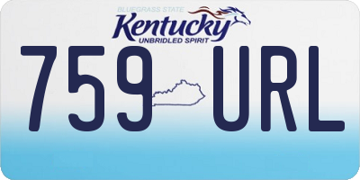 KY license plate 759URL