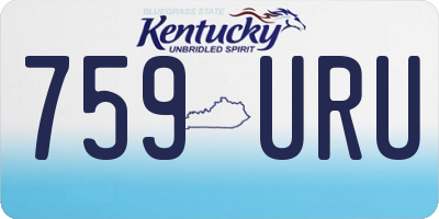 KY license plate 759URU