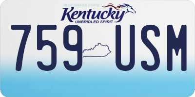 KY license plate 759USM