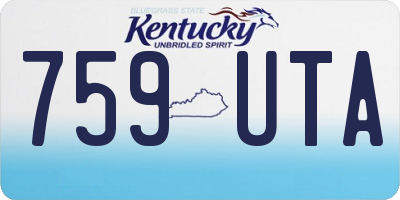 KY license plate 759UTA